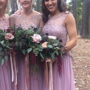 David’s Bridal Bridesmaid Dress in Lilac Purple